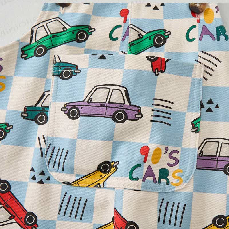 Baby Toddler Checkerboard Car Overalls - image 6