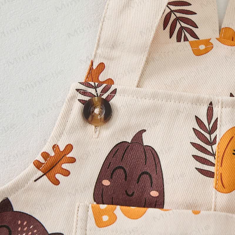  BOO! Baby Toddler Pumpkin Cat Overalls - image 5