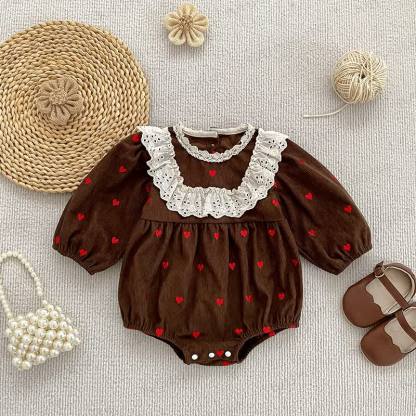 Toddler Girl Heart Print Corduroy Dress - image 8