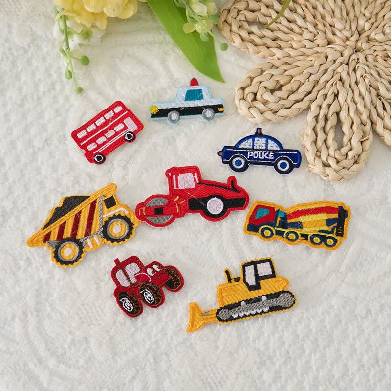 Kids DIY Interchangeable Patch Sweatshirt - Car Patches (1 pack) Sweatshirt not included - One size - image 6
