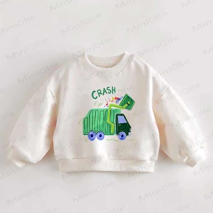 CRASH Baby Toddler Cream Sweatshirt - Cream - 3-5T - image 1