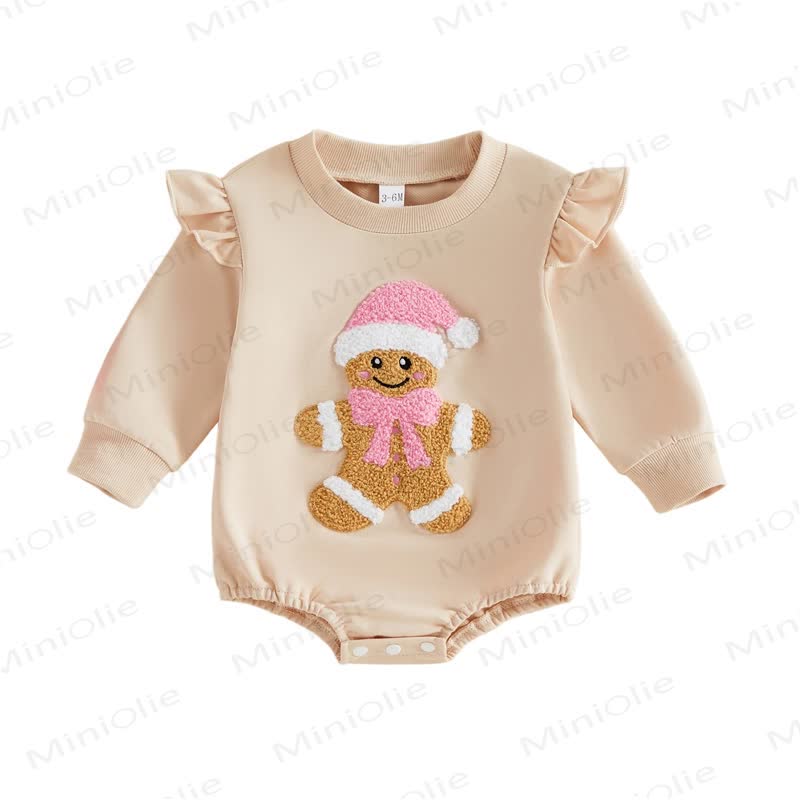 Baby Gingerbread Ruffle Bodysuit - image 3