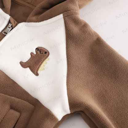 Baby Toddler Cozy Dinosaur Hooded Jacket and Pants 2-piece Set - image 6