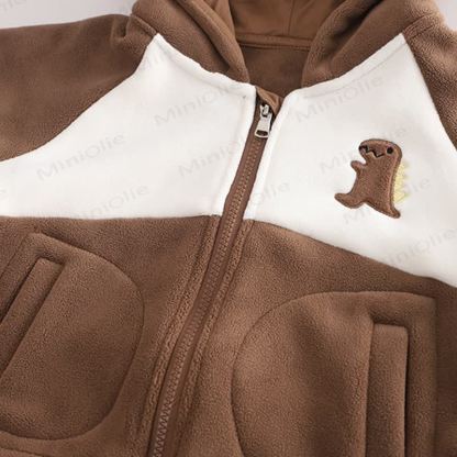 Baby Toddler Cozy Dinosaur Hooded Jacket and Pants 2-piece Set - image 5