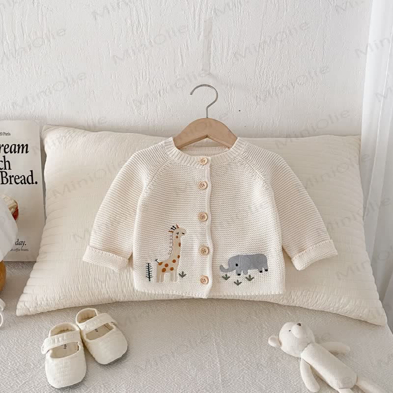 Baby Toddler Animal Knit Cardigan Sweater - image 3