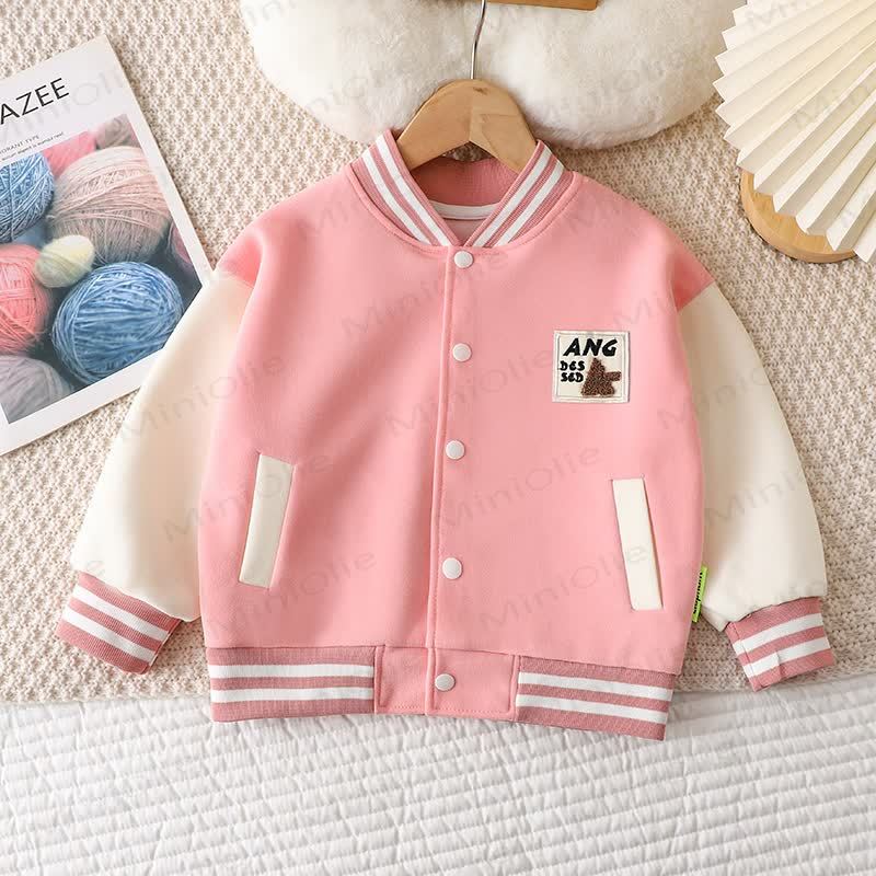 Toddler Contrast Sleeve Jacket - Pink - 12-13T - image 3