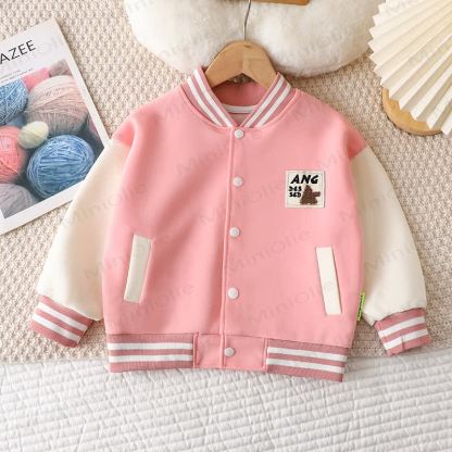 Toddler Contrast Sleeve Jacket - Pink - 12-13T - image 3
