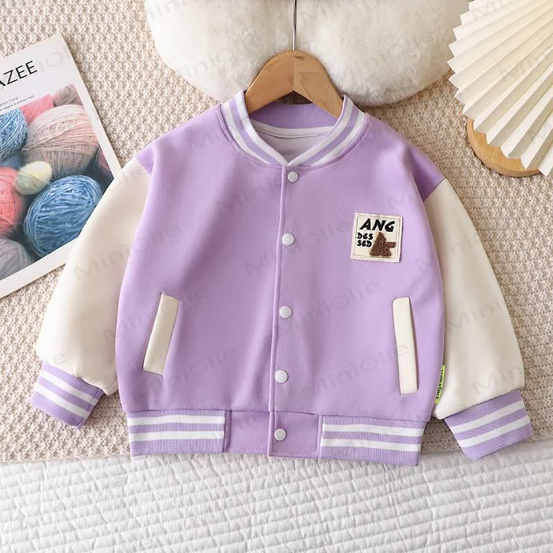 Toddler Contrast Sleeve Jacket - Purple - 12-13T - image 5