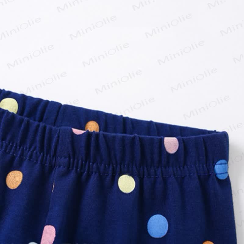 Toddler Girl Blue Rainbow Peplum Top and Leggings 2-piece Set - image 5