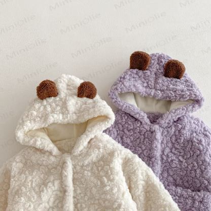 Baby Bear Ear Hooded Fleece Outerwear - image 5