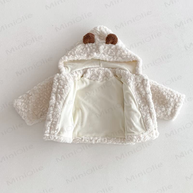 Baby Bear Ear Hooded Fleece Outerwear - image 6