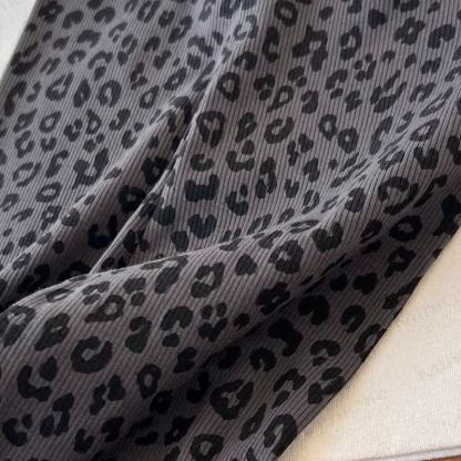 Baby Leopard & Star Print Ribbed Leggings - image 5