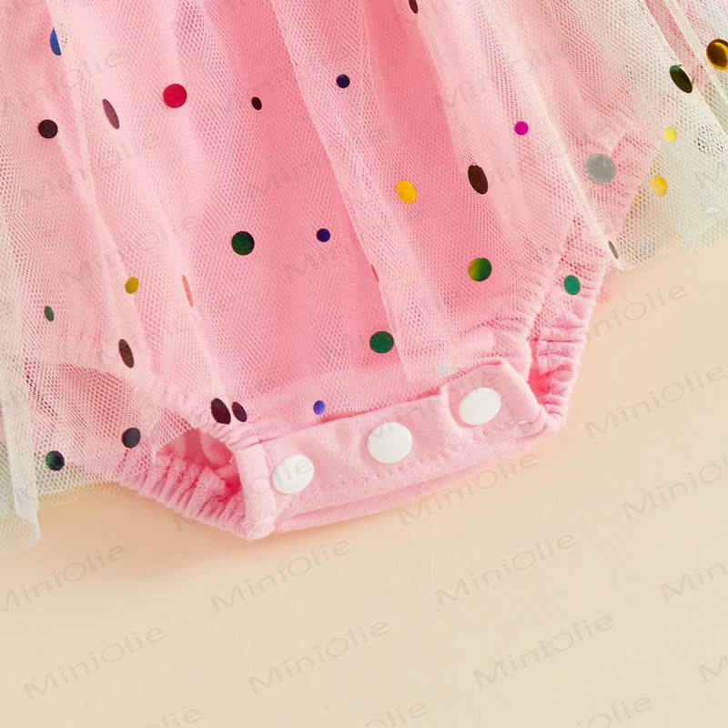 ONE Baby Tulle Birthday Skirted Bodysuit with Headband - image 11