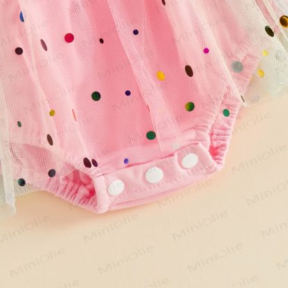 ONE Baby Tulle Birthday Skirted Bodysuit with Headband - image 11