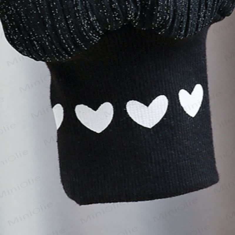 Toddler Girl Strawberry Textured Heart Cuff Jogger - image 8