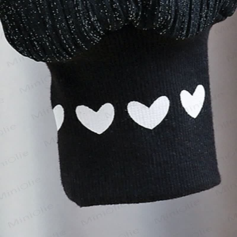 Toddler Girl Strawberry Textured Heart Cuff Jogger - image 8