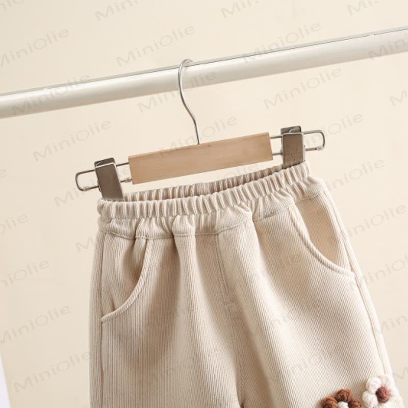 Toddler Girl Fleece Flower Ruffle Jogger - image 7