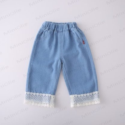 Toddler Girl Pink Tweed Cardigan and Denim 3-piece Set - image 10