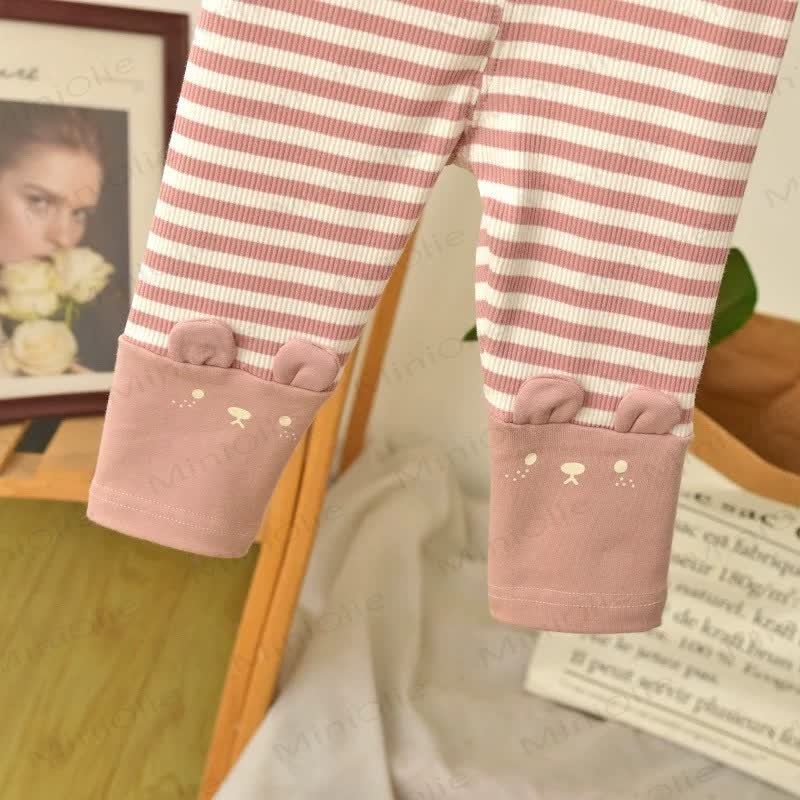 Baby Toddler Ribbed Bunny Striped Leggings - image 6