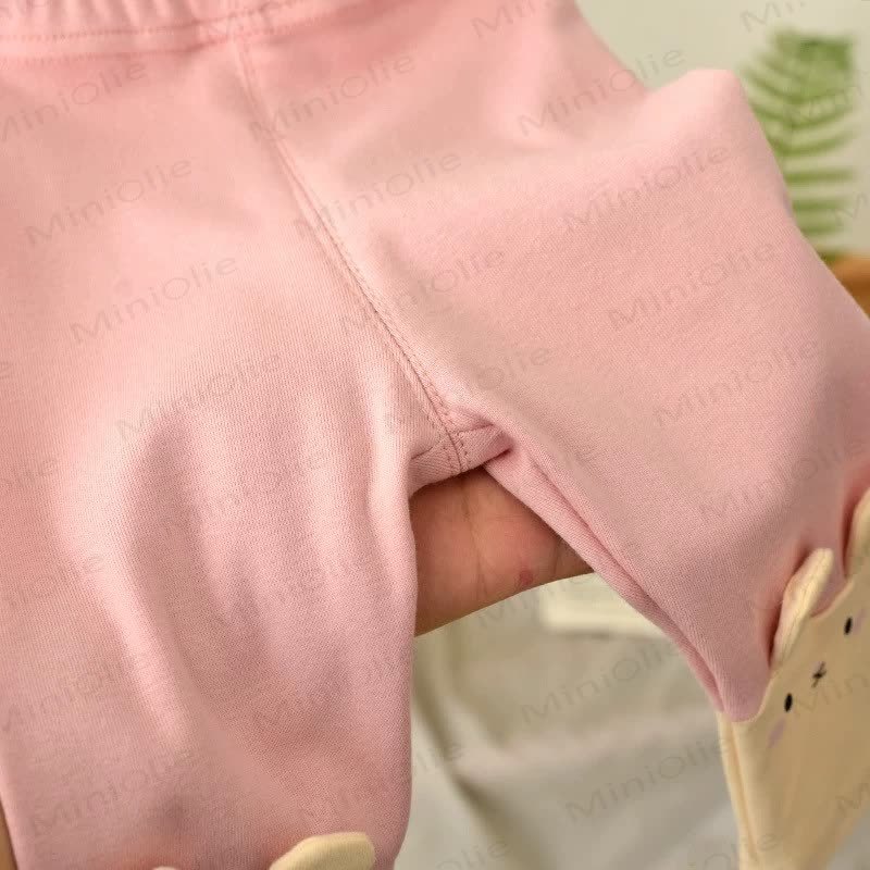 Baby Toddler Ribbed Bunny Striped Leggings - image 3