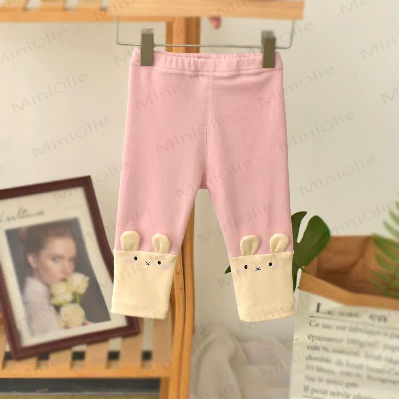 Baby Toddler Ribbed Bunny Striped Leggings - Pink - 4-5T - image 2