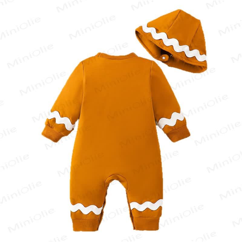 Baby Gingerbread Romper with Hat - image 5