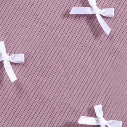 Toddler Girl Ribbed Bow Lace Long Sleeve T-Shirt - image 12
