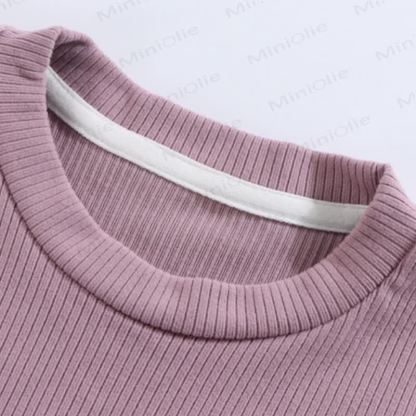 Toddler Girl Ribbed Bow Lace Long Sleeve T-Shirt - image 11
