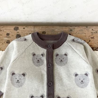 Baby Bear Print  Long Sleeve Romper - image 4