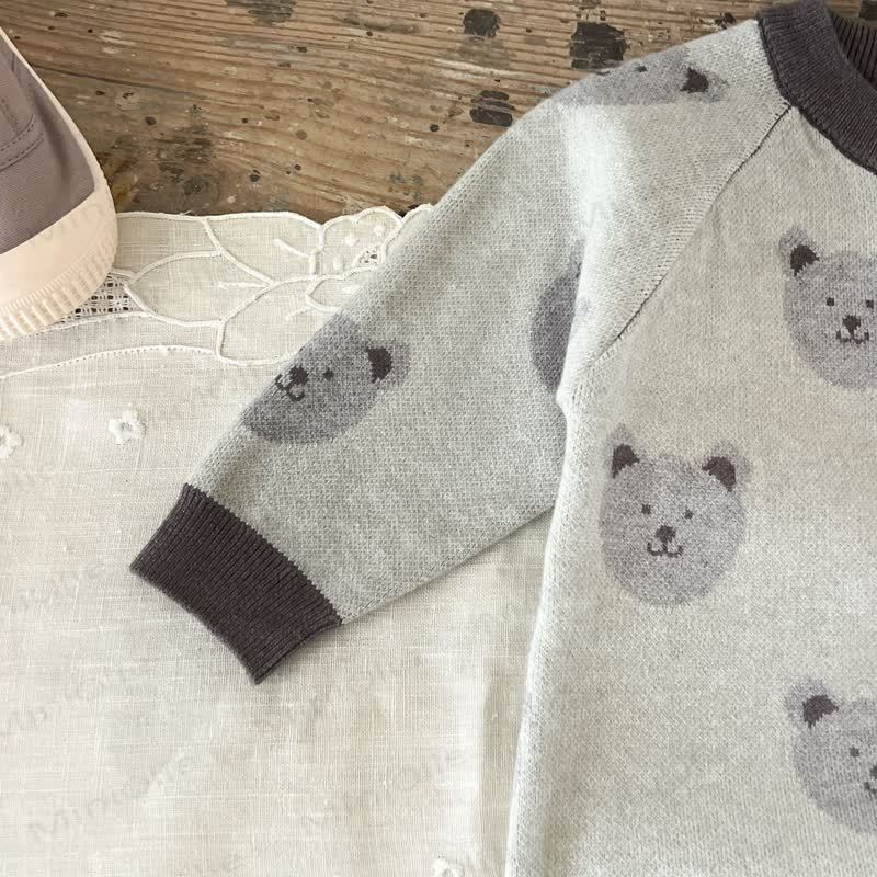 Baby Bear Print  Long Sleeve Romper - image 5