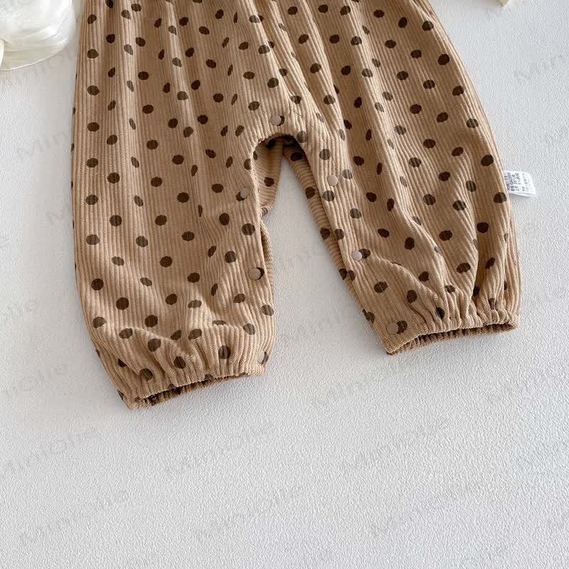 Baby Polka Dot Flower Fake 2pcs Romper - image 8