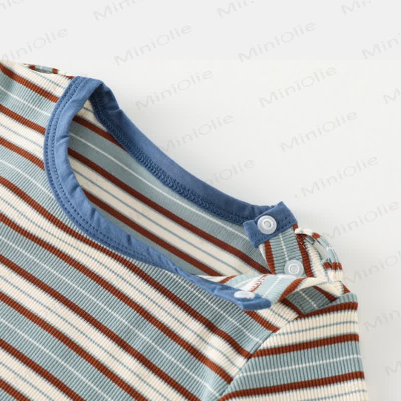 Baby Toddler Blue Striped Tee and Denim Overalls 2-piece Set - image 4