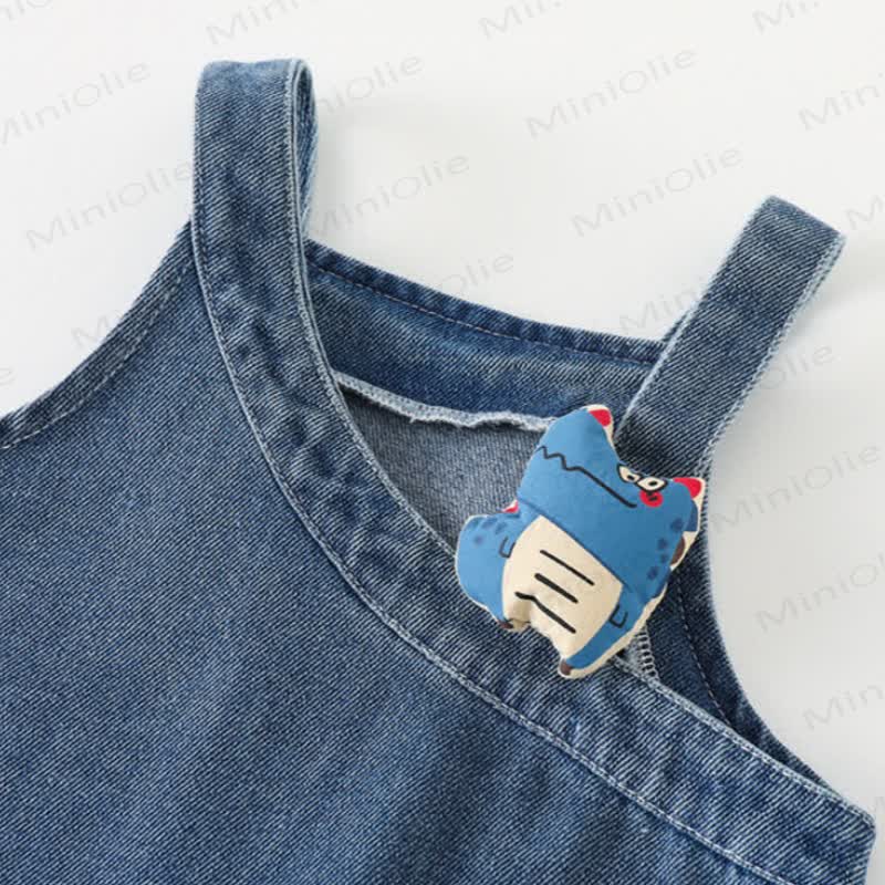 Baby Toddler Blue Striped Tee and Denim Overalls 2-piece Set - image 6