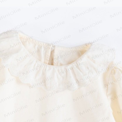 Baby Heart Pocket Denim Pinafore Dress or Beige Top - image 7