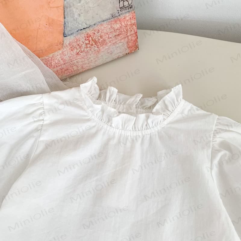 Baby Girl White Top and Gingham Pinafore Dress 2-piece Set - image 10