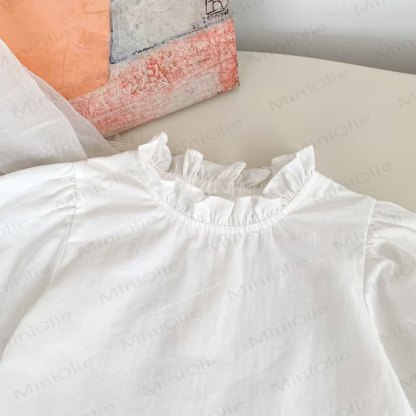 Baby Girl White Top and Gingham Pinafore Dress 2-piece Set - image 10