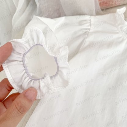 Baby Girl White Top and Gingham Pinafore Dress 2-piece Set - image 12