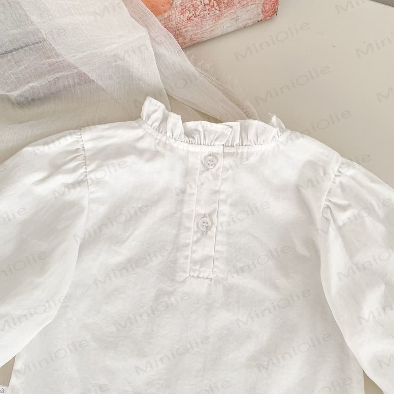 Baby Girl White Top and Gingham Pinafore Dress 2-piece Set - image 13