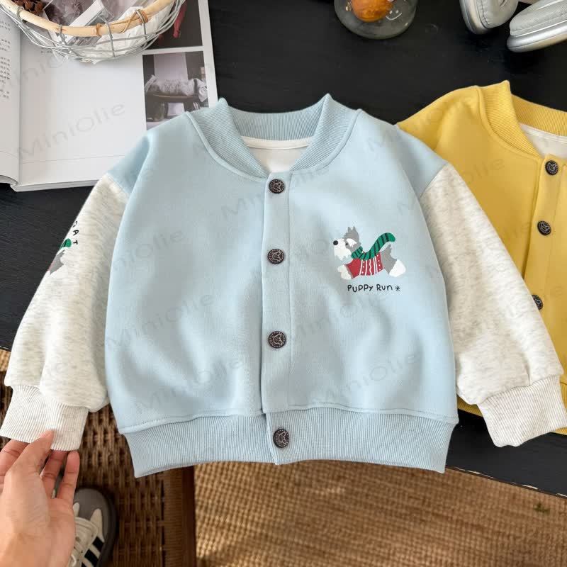 PUPPY RUN Toddler Colorblock Snap Front Jacket - Blue - 10-11T - image 3