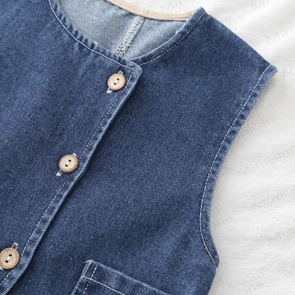 Toddler Vintage Utility Shirt Vest and Pants 3-piece Set - image 7