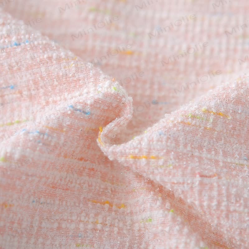 Toddler Girl Pink Tweed Cardigan and Denim 3-piece Set - image 9