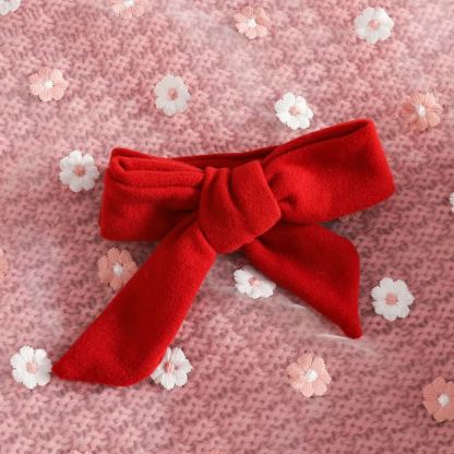Baby Red Ruffle Bow Romper with Headband - image 8