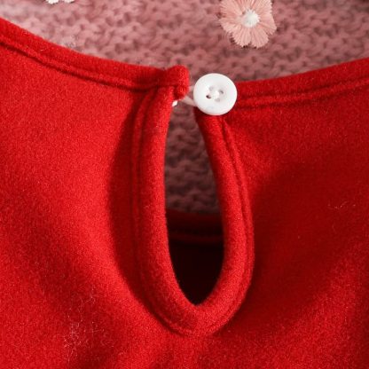 Baby Red Ruffle Bow Romper with Headband - image 4