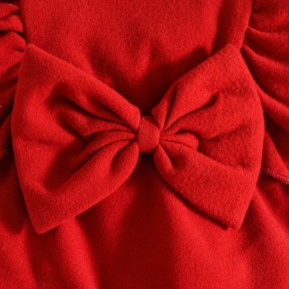 Baby Red Ruffle Bow Romper with Headband - image 6