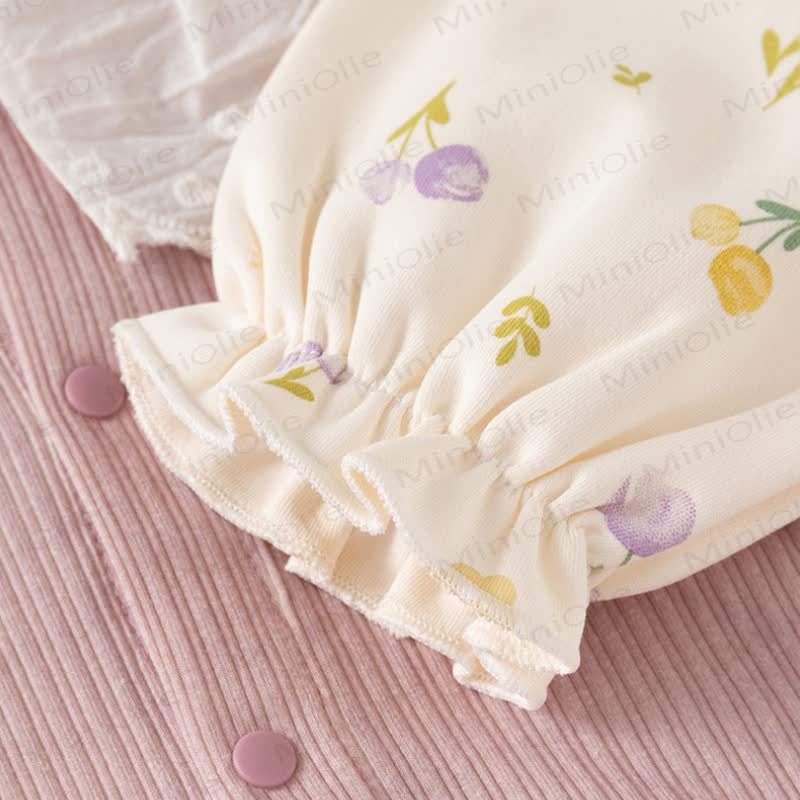 Baby Toddler Girl Pink Floral Top and Pants 2-piece Set - image 4