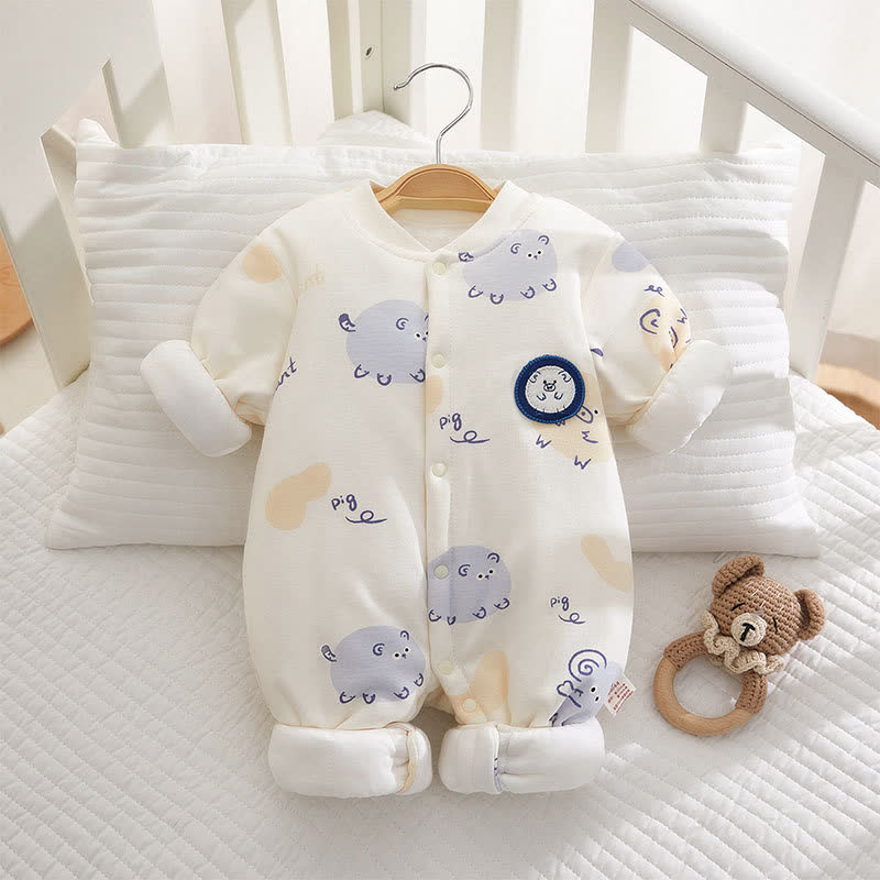 Baby Animal Print Padded Romper - Animal - 18-24M - image 2