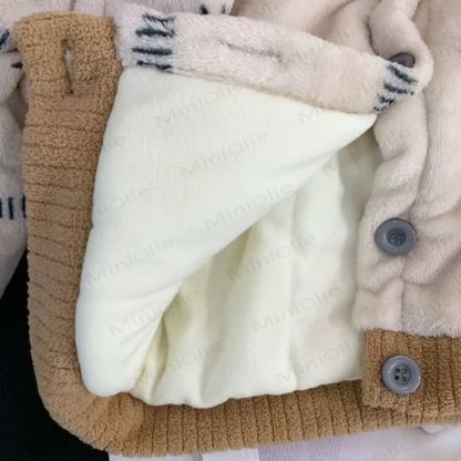 Toddler Cozy Animal Print Plush Jacket and Pants Loungewear 2-piece Set - image 10