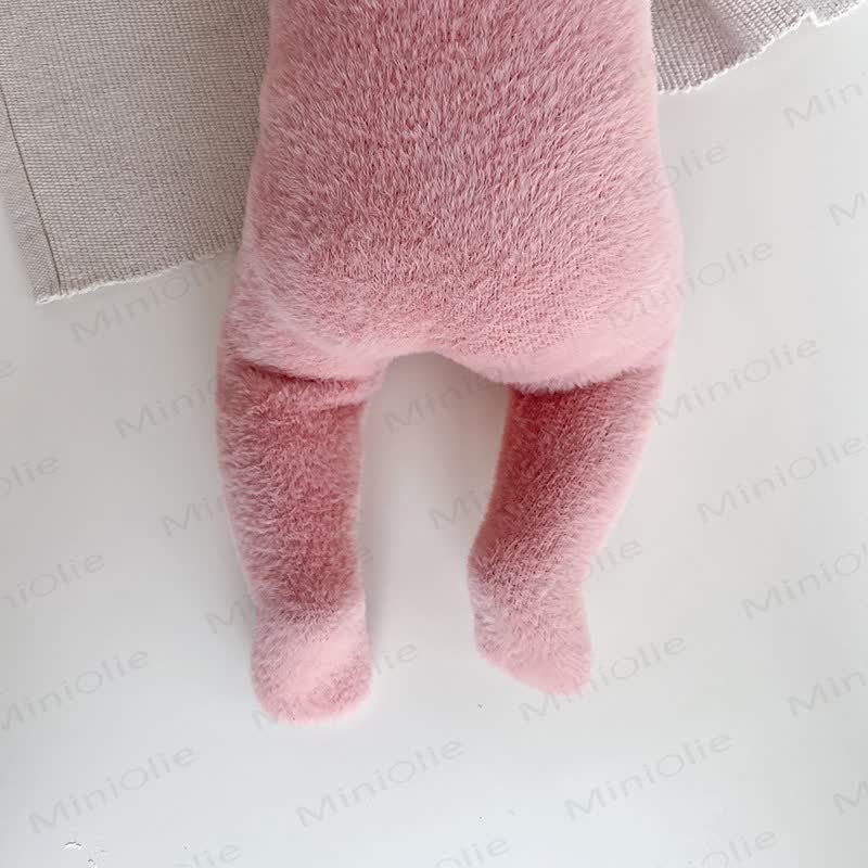 Baby Fleece Bear Ear Footed Romper with Hat - image 14