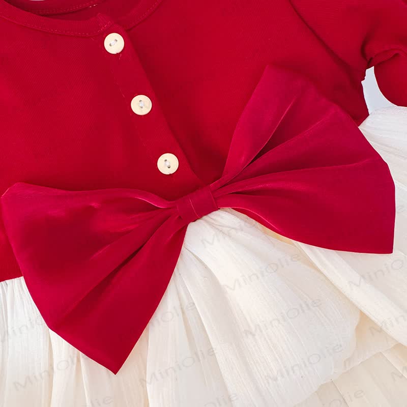 Baby Toddler Girl Bow Waist Tiered Tulle Dress - image 8