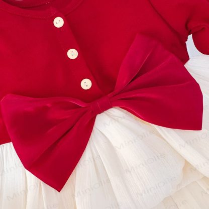 Baby Toddler Girl Bow Waist Tiered Tulle Dress - image 8